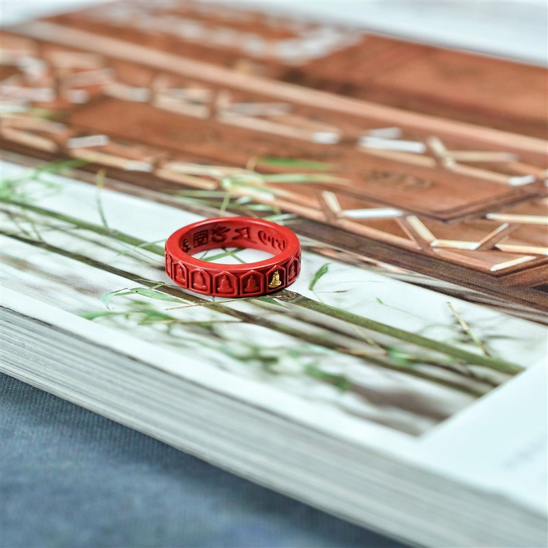 无相佛朱砂戒指女款t高级感偏财转运戒指本命年礼物