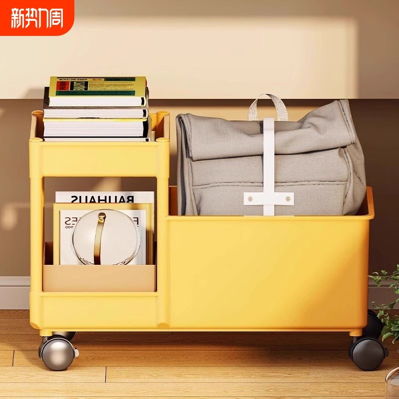 书包置物架可移动小推车u学习桌下书本分层收纳柜放置神器带轮