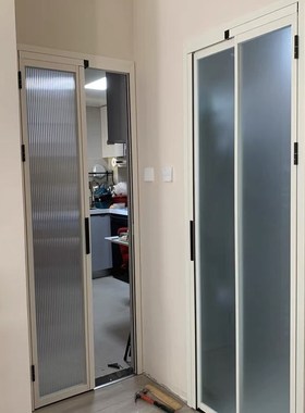 极窄pd门推拉门平开一体门厨房卫生间厕所阳台钛镁铝合金pd折叠门