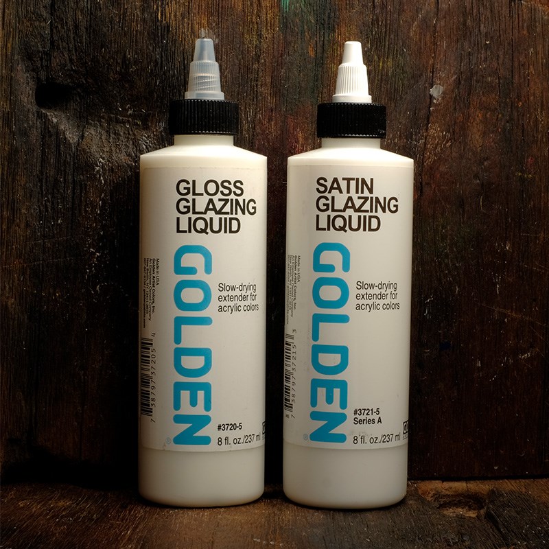GOLDEN高登丙烯上光液3720亮光3721缎光稀释剂媒介GLAZING LIQUID
