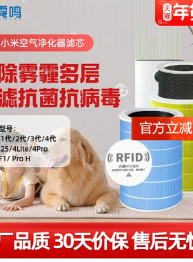 适配小米米家空气净化器滤芯2S 123代4lite 4Pro H过滤网F1AC-M14