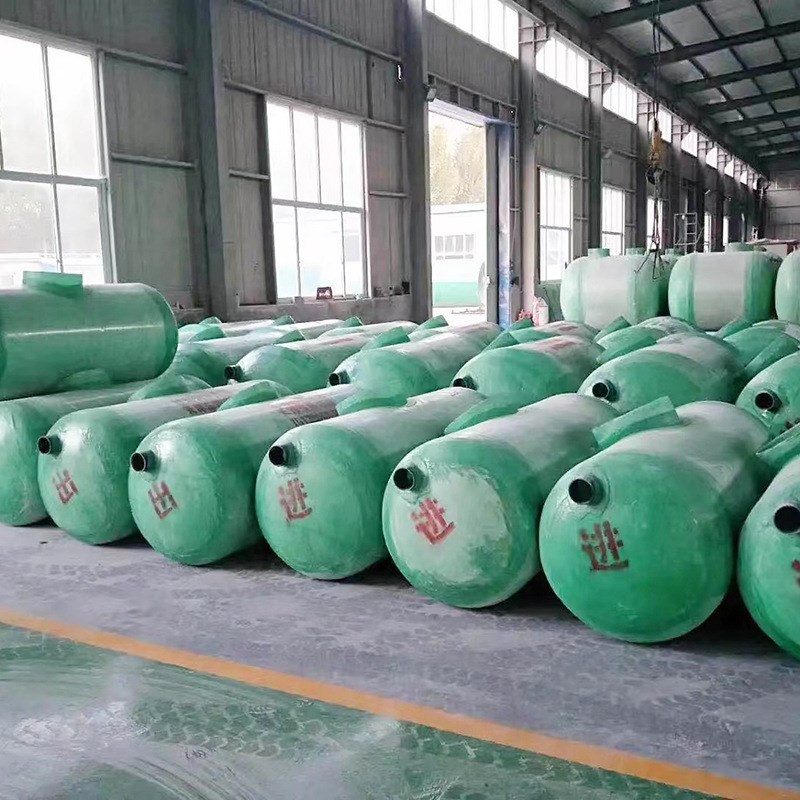 成品玻璃钢化粪池1-100立方污水处理地埋式隔油池三格家用化粪池
