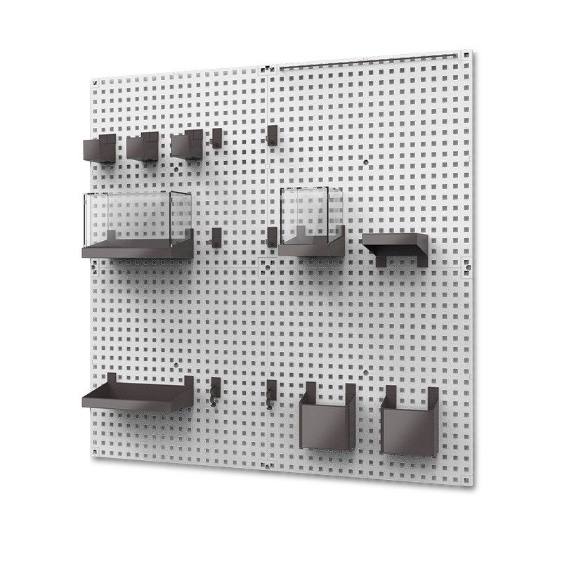 A5L洞洞板置物架桌面收纳板墙面免打孔壁挂装饰书房照片墙桌搭黑