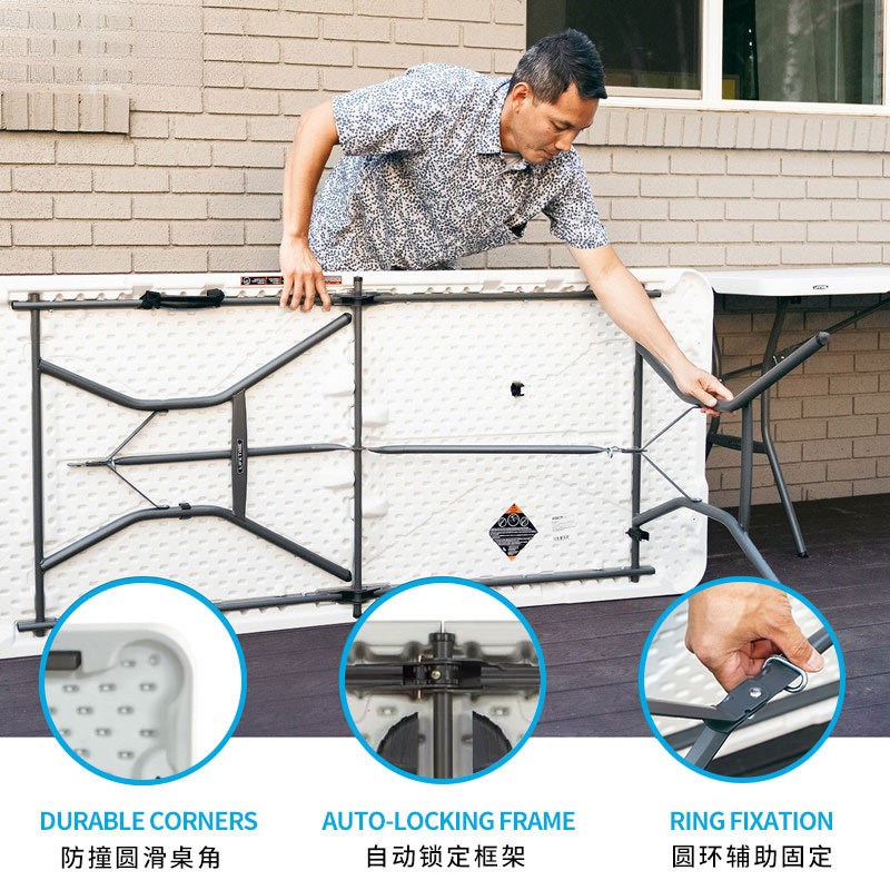 折叠桌便携办公桌培训会议长方形餐桌毛笔字桌收纳