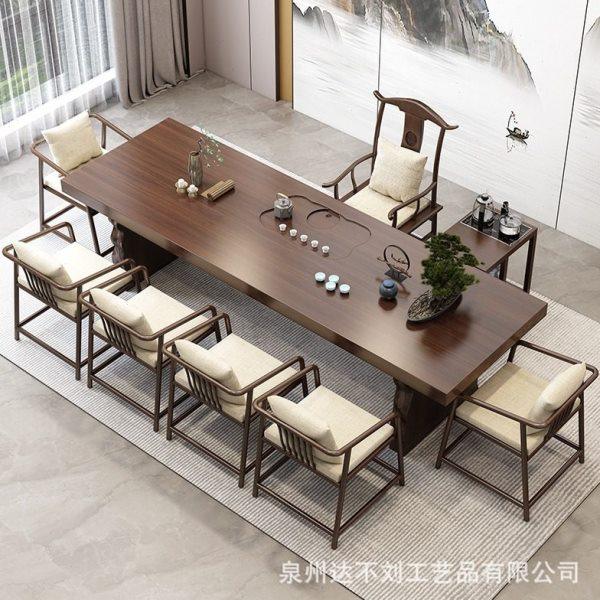 新中式实木茶台茶桌中式大板茶桌泡茶桌椅组合家用公室禅意茶室,商业/办公家具,茶台/茶桌,淘宝优惠券,粉丝福利购,淘宝优惠卷