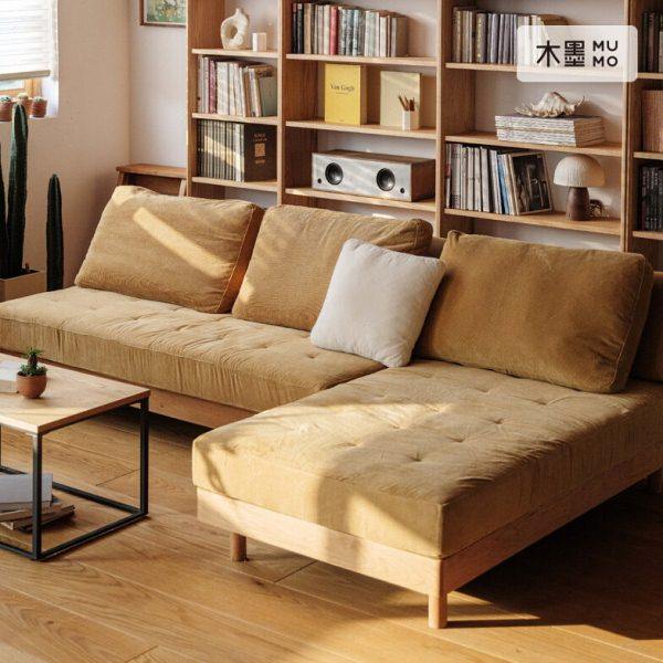 MUMO木墨暖岛沙发客厅北欧三人实木可拆洗现代简约组合布艺沙发床