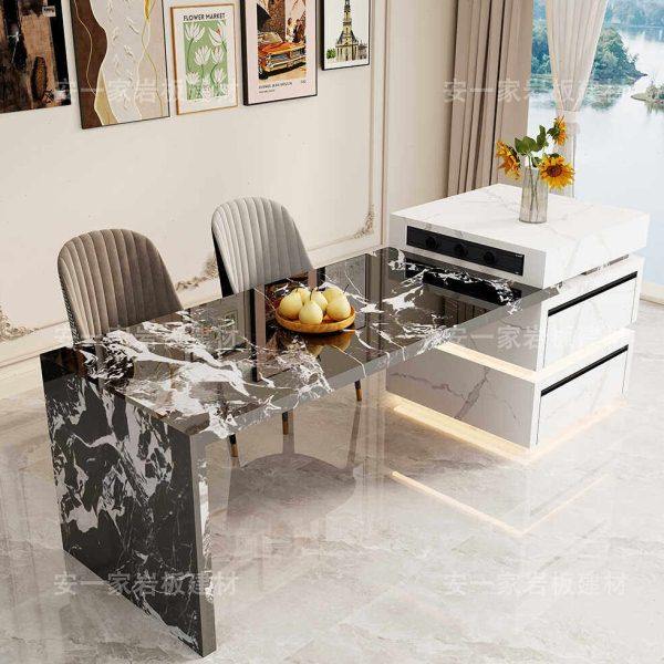 新款岩板中岛台多功能餐桌一体意式简约轻奢定 制伸缩茶餐桌默认,住宅家具,岛台餐桌,淘宝优惠券,粉丝福利购,淘宝优惠卷