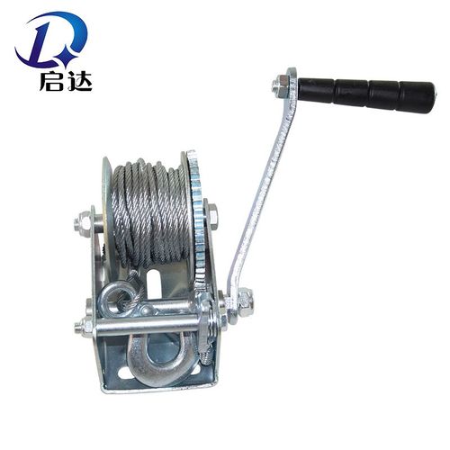手摇绞盘自锁式固定绞车起重加粗钢丝绳小型手动手摇拖车工具绞盘