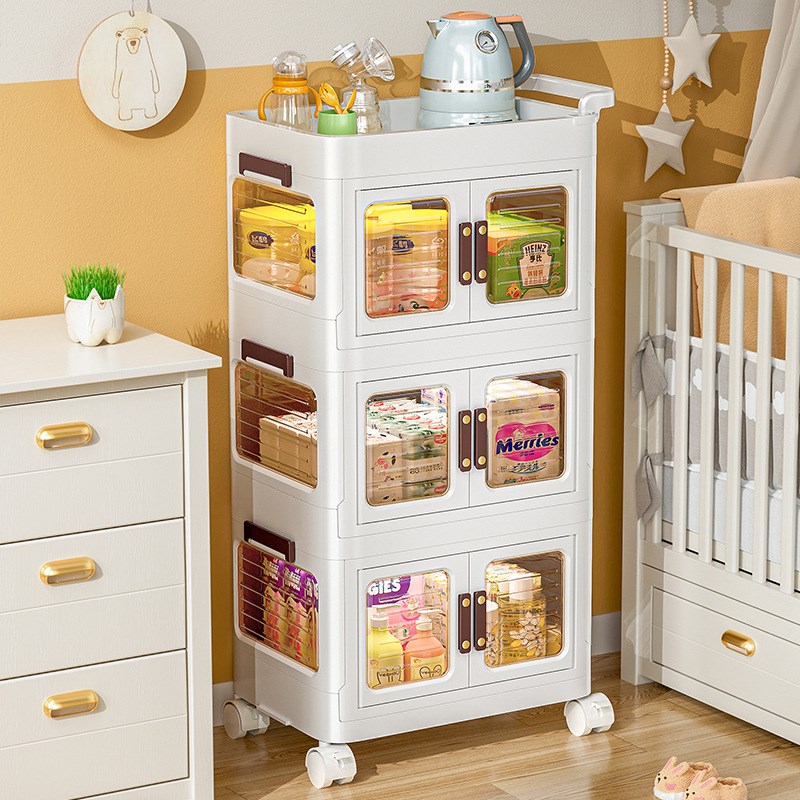 落地可移动带轮客厅厨房小推车收纳储物架子家居收纳手推车置物架