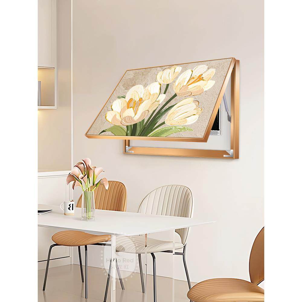 北欧奶油风电表箱装饰画配电箱遮挡壁画电盒开关电闸箱弱电箱挂画