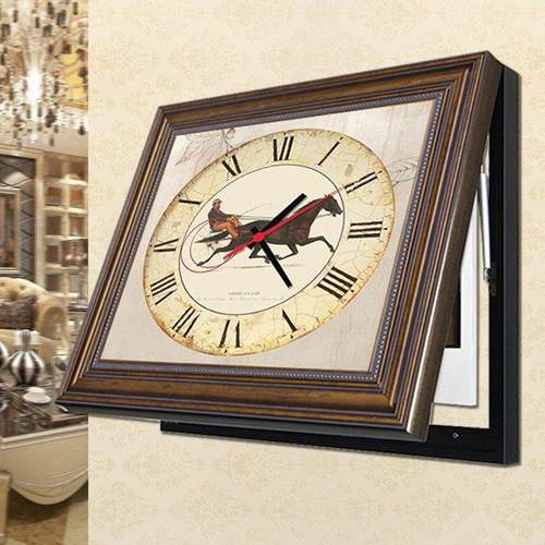 美式电表箱装饰画时钟遮挡空开箱开关箱壁画弱电箱电表盒装饰画