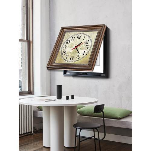 美式电表箱装饰画时钟定制覆古配电箱遮挡开关总盒怀旧挂画带钟表