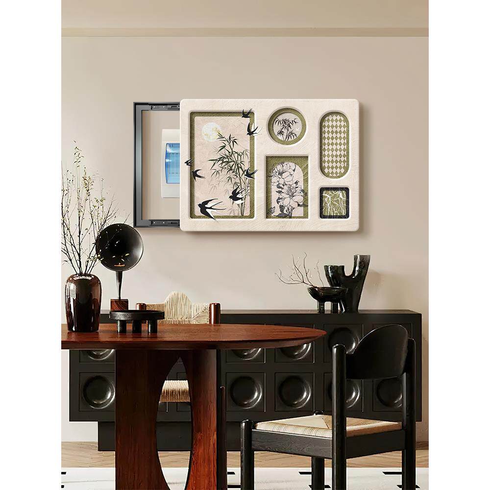 电表箱装饰画法式中古风高级感蝴蝶燕子配电箱挂画电闸弱电箱壁画