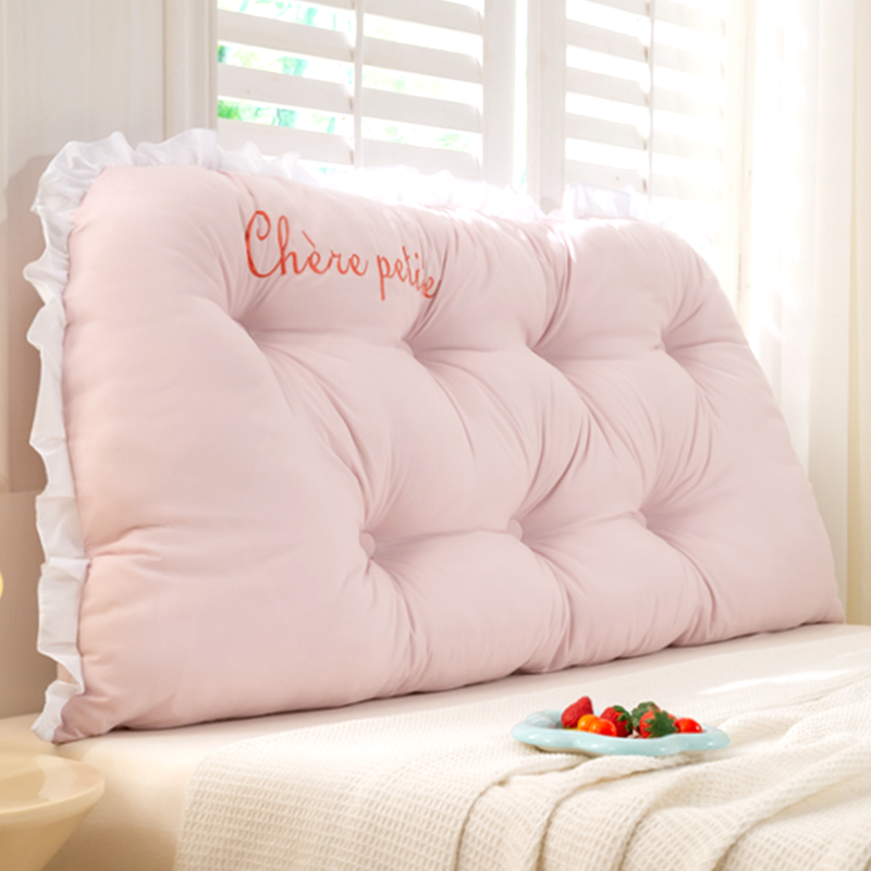 温柔慵懒 床头靠垫公主软v包大靠背粉紫色网红抱枕可拆洗床上靠枕