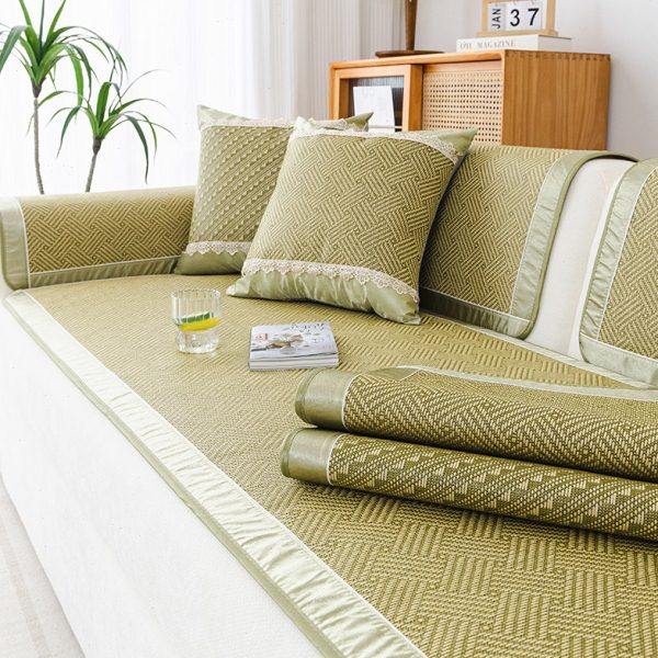 夏季沙发凉席坐垫固定防滑直排坐垫藤席沙发垫靠垫套罩三座一贵妃,居家布艺,沙发垫,淘宝优惠券,粉丝福利购,淘宝优惠卷