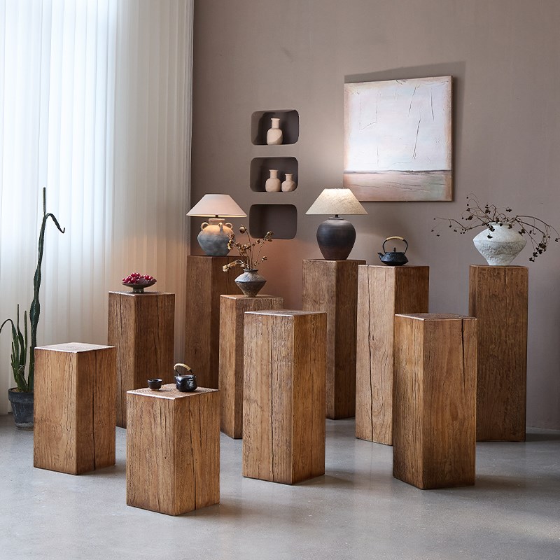 沙发边角几实木墩子客厅树桩民宿摆件底座K木桩展示台根雕花架酒