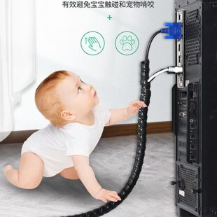 螺旋缠绕管PP油管保护套洗车机电线保护管耐磨套管束线收纳包线管