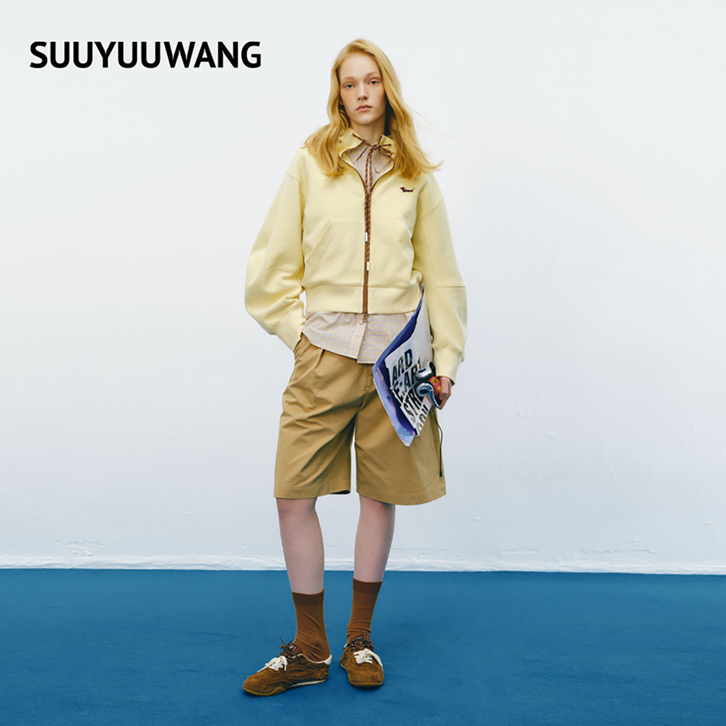 SUUYUUWANG26春新品原创设计全棉高腰褶皱A版廓形宽松休闲五分裤,女装/女士精品,短裤,淘宝优惠券,粉丝福利购,淘宝优惠卷