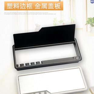办公桌桌面穿线盒盖板暗装铝面线盒装饰遮挡盒会议桌电线过线孔盖