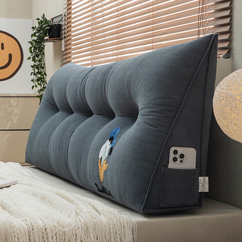 W5R网红可爱三角床头靠垫床上靠枕简约沙发卧室双人靠背软包可拆