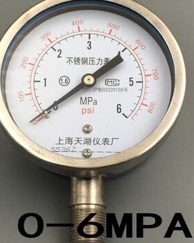 Y-100BF全不锈钢压力表Y100BF- 6MPA 800PSi 耐腐蚀 高温表