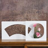 相框 饰摆件日式 剑山花器中式 团扇折扇壁挂插花器皿配剑山桌面装