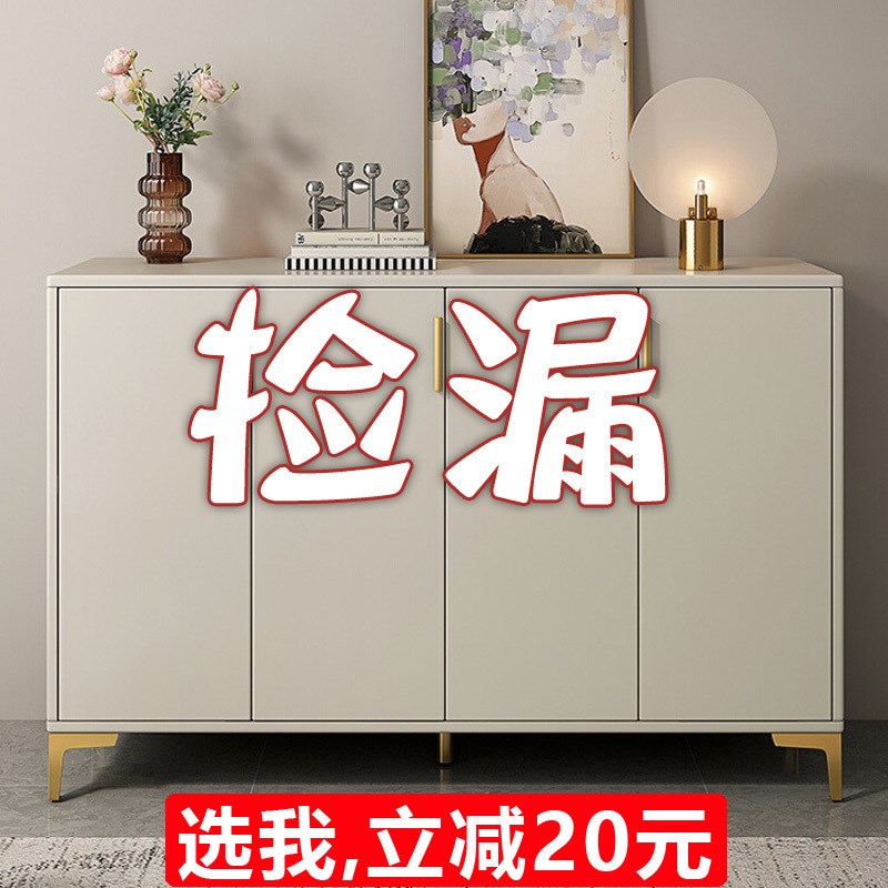 轻奢奶油白鞋柜入户门口法式高级落地鞋架子网红玄关柜阳台隔断柜