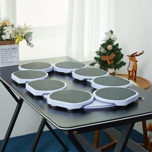 长桌转盘家用手动适合长方形便携式餐桌旋转托盘转动专用圆盘底座