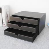 78K皮革面文件文件柜A0柜两 三L层A4桌抽屉纳式 桌面收盒办公室用