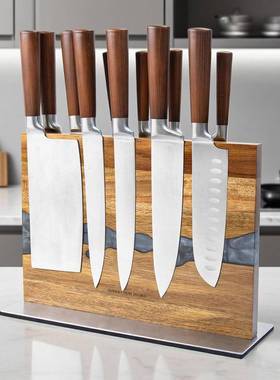 脂绿森家品相思双面磁吸树刀座多功能磁刀具收木纳置A1050200物架