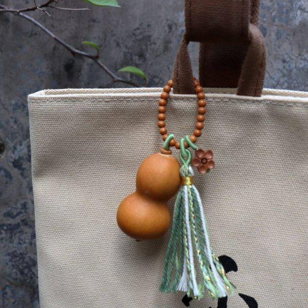 指尖盘玩小葫芦配绳棉线流苏穗子包挂编绳橄榄核挂绳玉石小吊坠绳