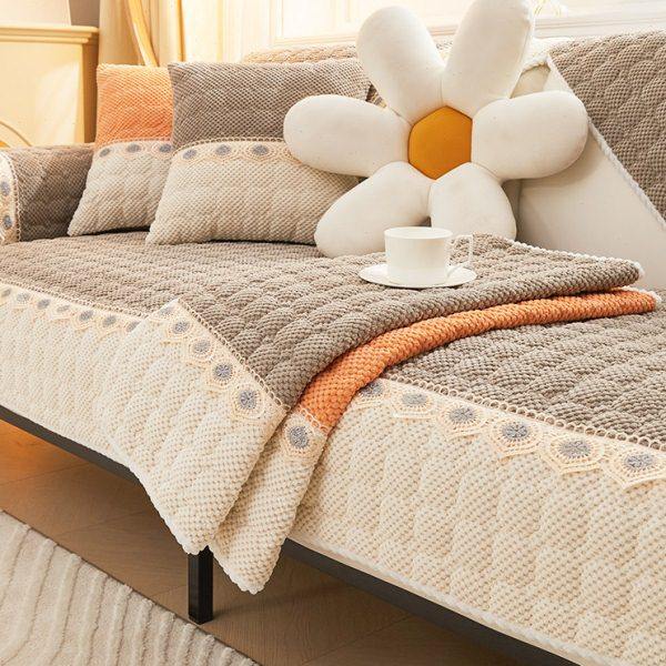 绗绣沙发垫四季通用2024新款皮沙发套罩防滑沙发盖布巾坐垫子,居家布艺,沙发垫,淘宝优惠券,粉丝福利购,淘宝优惠卷