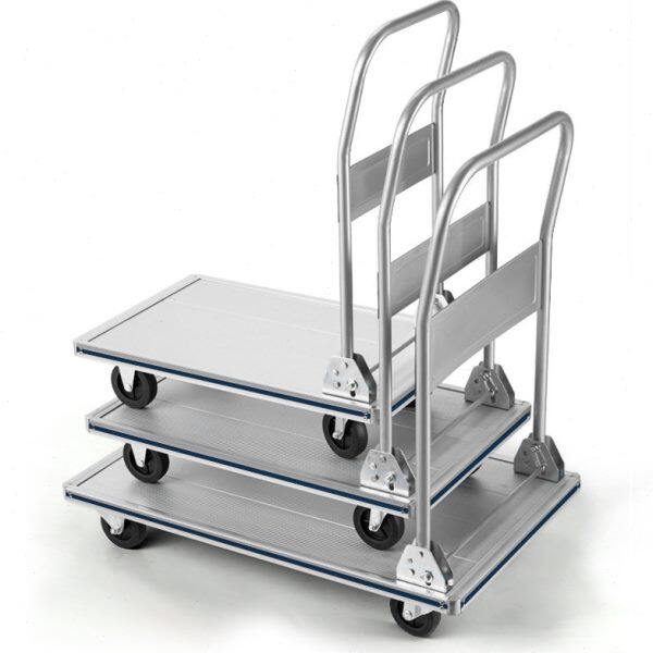 厂家铝合金手推车平板车折叠家用四轮静音便携工具车拉货车搬运车