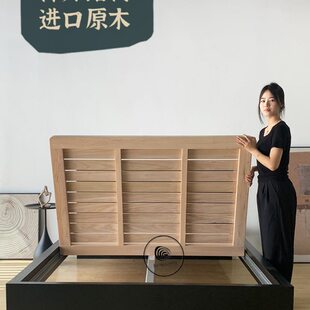 柏赫国际床板进口铁杉全实木排骨架1.8加厚订制定做侧翻床板实木