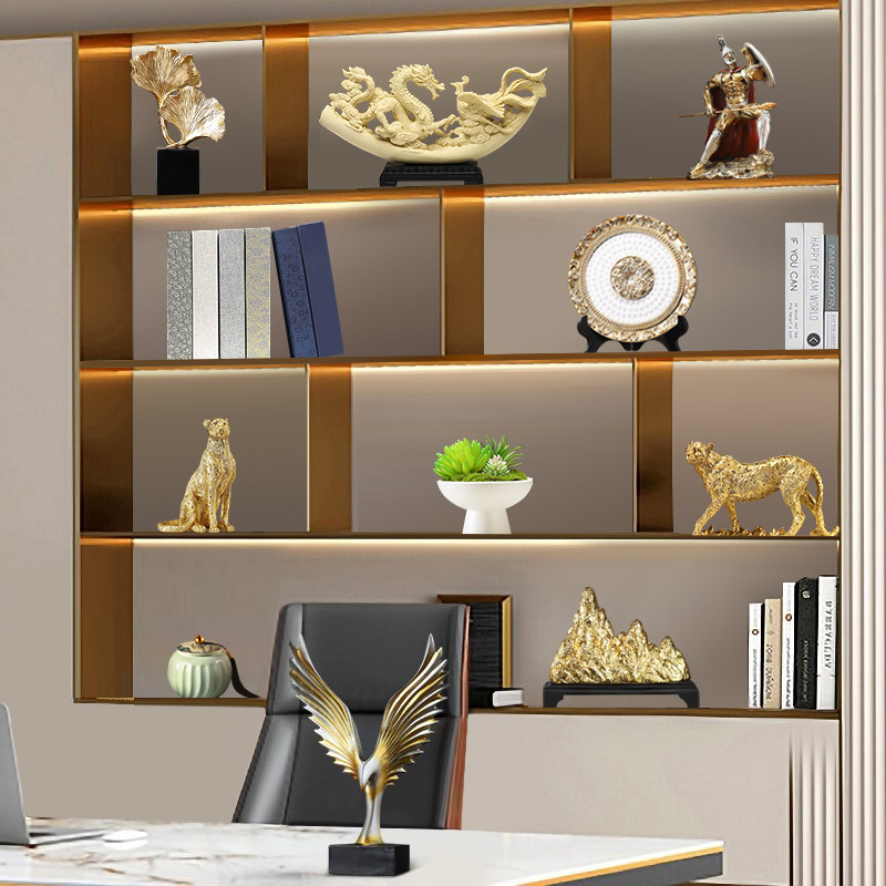 高端大气上档h次办公室摆件老板董事长办公桌书房客厅酒柜装饰品