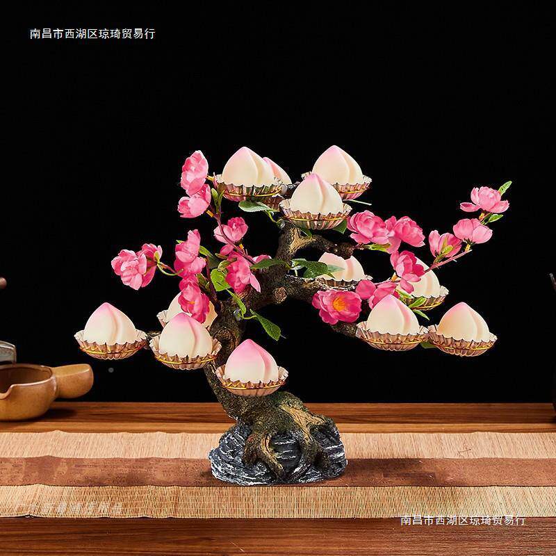 架寿桃树点心台摆件网红创gzyz-202点缀酒店自助餐具包装意饰寿宴
