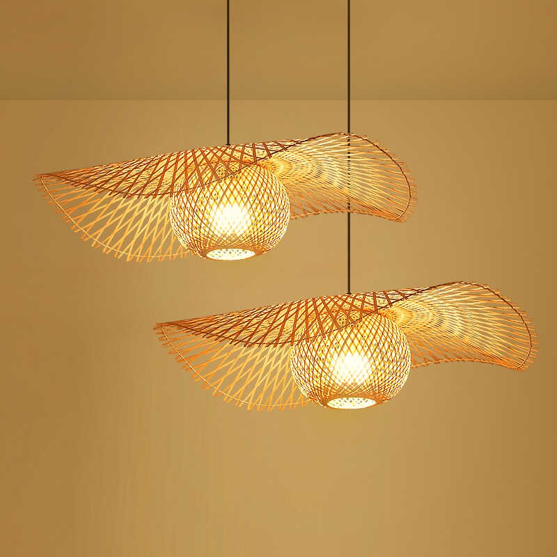 中式竹编吊灯民宿茶室茶楼艺术吊灯禅意复L古餐厅创意个性装饰灯