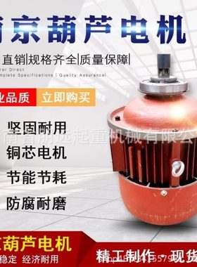 南京总厂电机4.5/7.5/13KW3吨5吨10吨 行车电动葫芦 锥形主机全铜