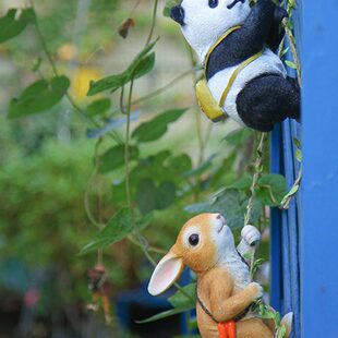 布置庭院造景爬树攀登露台动物阳台户外摆件花园装饰挂件幼儿园