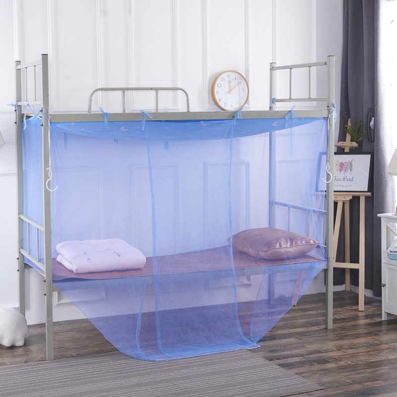 老式方顶学生蚊帐宿舍寝室u上铺下铺单人上下床防尘顶加密家用蚊