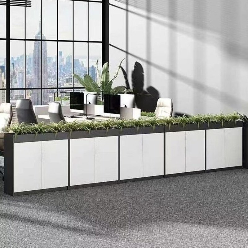 办公室隔断柜花槽柜桌边侧柜矮柜文件柜车间半高围W栏遮挡柜屏风