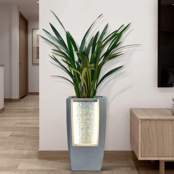 简约流水喷泉客厅电视柜旁落地摆件办公室花盆循环水景装饰乔迁礼,家居饰品,落地摆件,淘宝优惠券,粉丝福利购,淘宝优惠卷