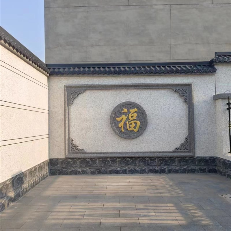 EPS泡沫浮雕i 欧式山花影壁墙 百福外墙装饰 成品福字角花