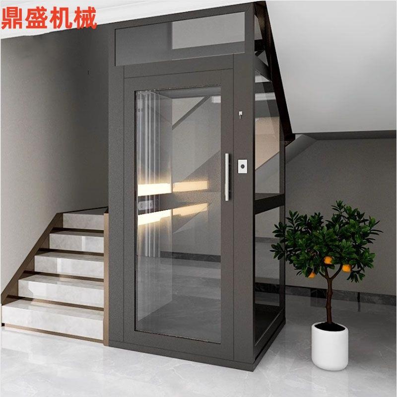 新款自建房电梯小型液压家用电梯别墅曳引升降梯室外观光升降机