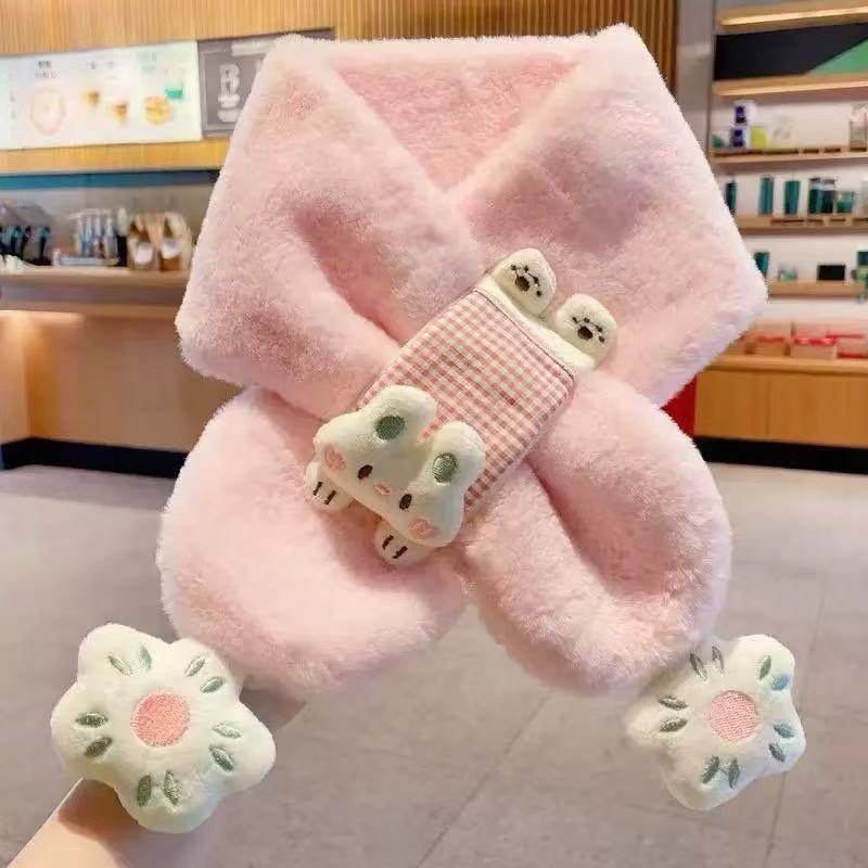 冬季儿童毛绒围巾秋冬女孩女童加厚保暖韩版宝宝可爱卡通围脖交叉,童装/婴儿装/亲子装,围巾,淘宝优惠券,粉丝福利购,淘宝优惠卷