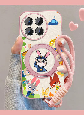 适用动物城朱迪一加ace5手机壳女卡通1+ace5pro新款可爱ACE5至尊版oneplus磁吸小羊皮保护套全包防摔挂绳外壳