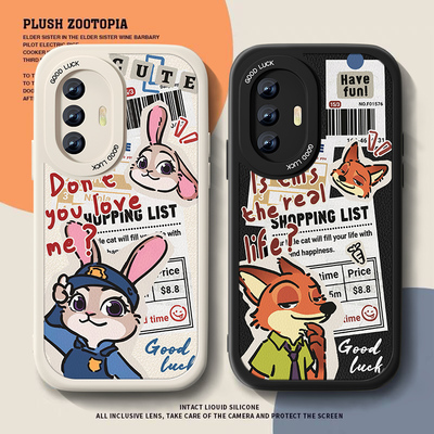 适用朱迪尼克vivox27手机壳新款女小羊皮x30pro动物城x23幻彩版疯狂x30情侣x21uda硅胶后置x20a卡通防摔男套