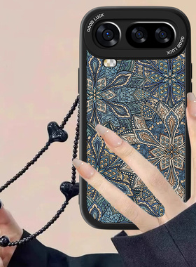 适用蓝色图腾荣耀magic8proAir手机壳新款小羊皮Honor复古全包防摔Magic8air男女华为魔术8por创意保护套