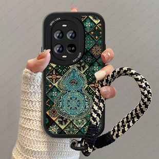 葫芦图腾适用华为nova14手机壳新款nova13pro女小羊皮nowa活力版国风nove12ultra高级感全包男小众复古套