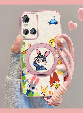 适用动物城朱迪vivos10手机壳女卡通s10pro新款可爱S9e磁吸S7t小羊皮保护套vivi全包T2防摔viv0s6挂绳外壳